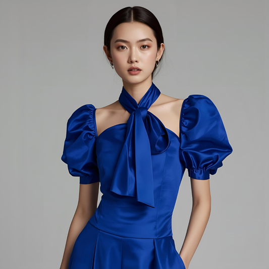 SOFIA | Royal Blue Luxe Summer Top